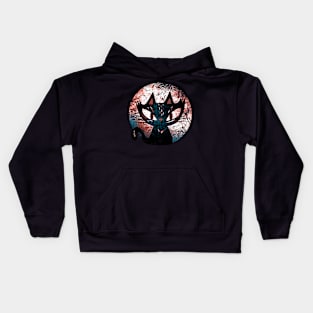 Cat Moon Funny Gift Idea Kids Hoodie